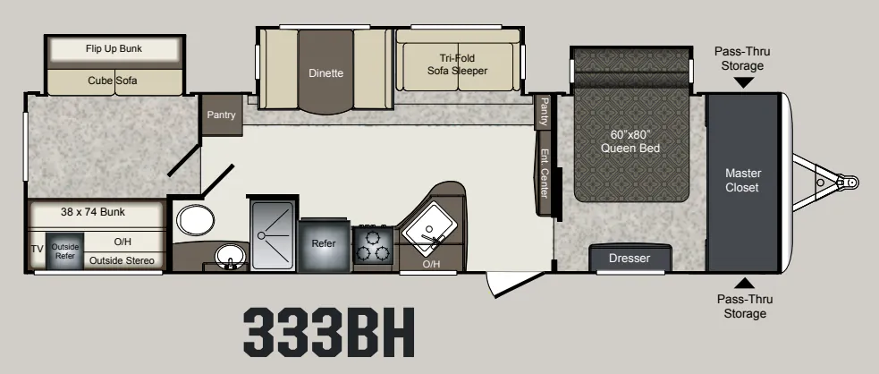 Keystone Laredo 333BH floor plan