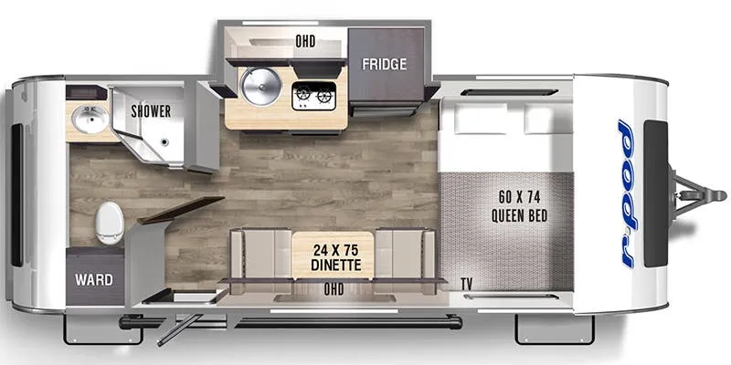 2024 Forest River R-pod RP-180C - Floor plan