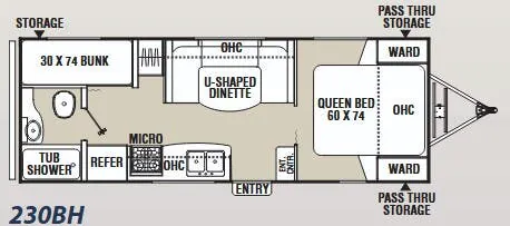 Coachmen Freedom Express LTZ 230BH floor plan