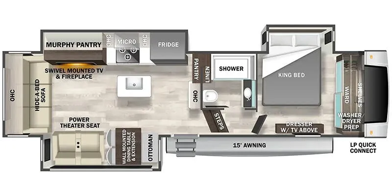 Forest River Cedar Creek Experience 29RL floor plan