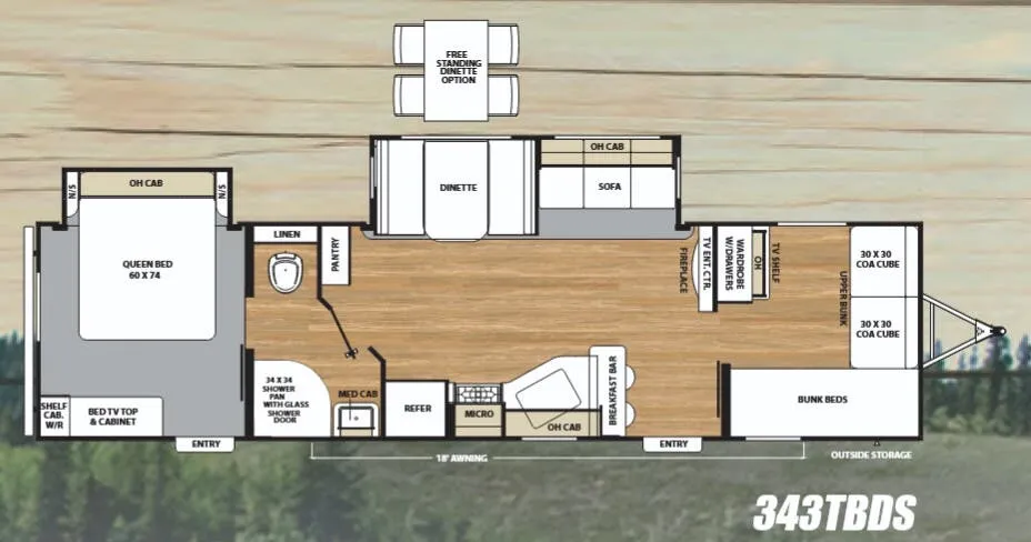 Coachmen Catalina Legacy Edition 343TBDS floor plan