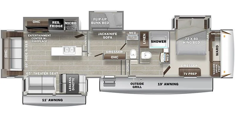 2022 Prime Time Sanibel 3902WB floor plan