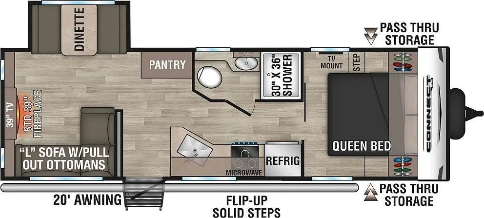 2024 K-Z Connect SE C241RESE - Floor plan