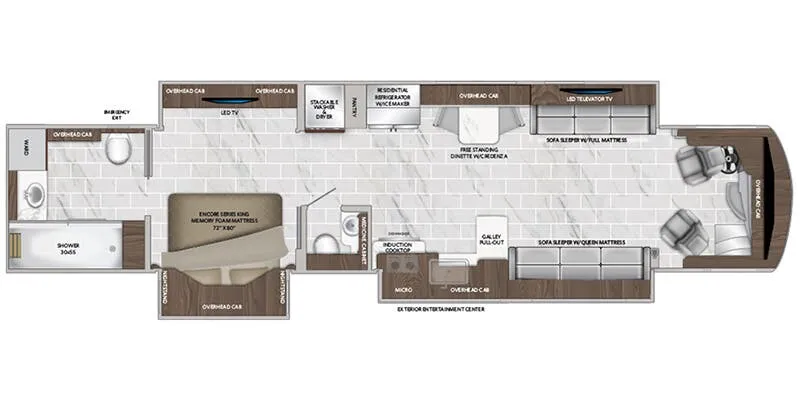 2026 American Coach American Dream 45A - Floor plan