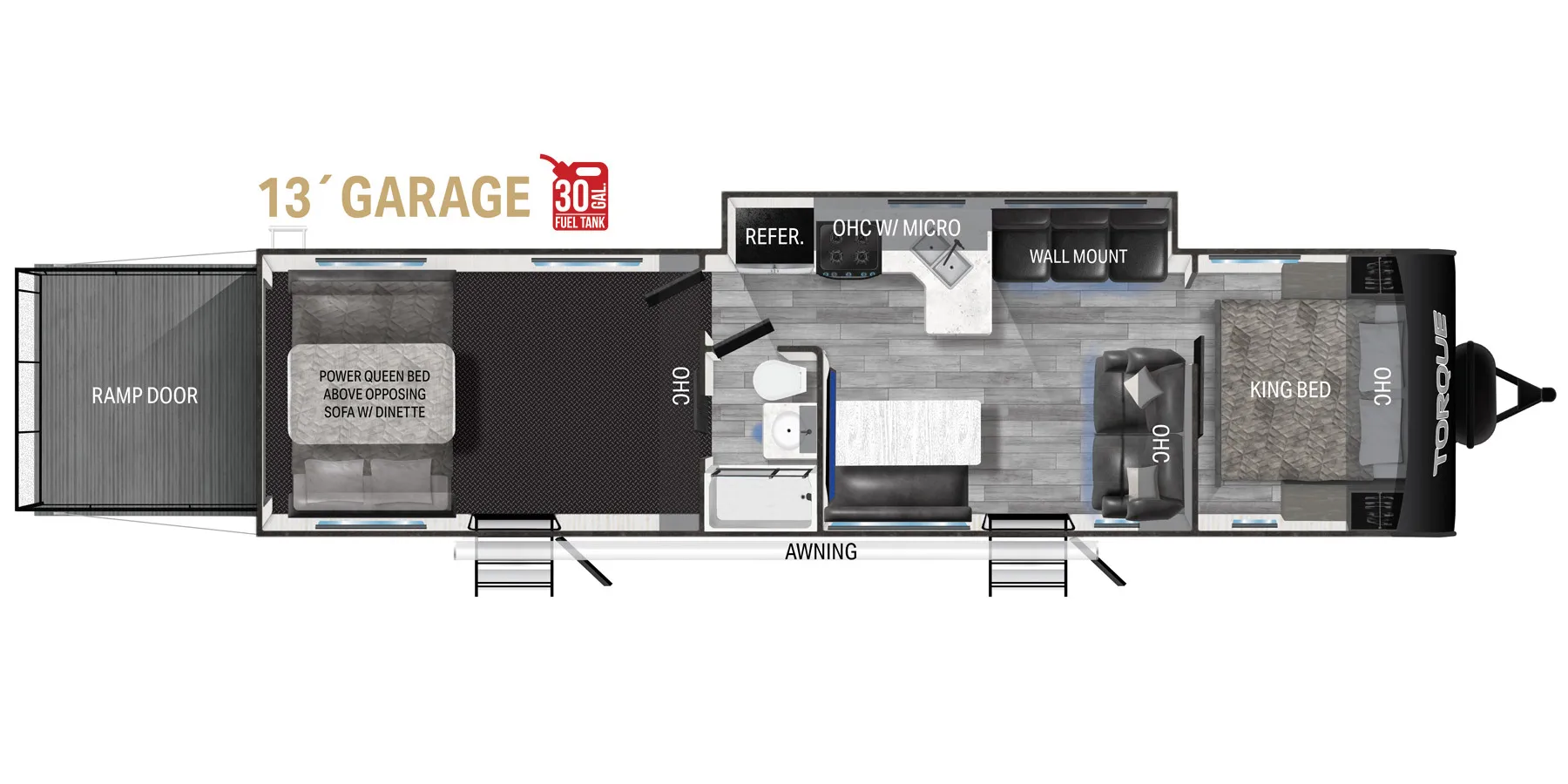 Heartland Torque Travel Trailer T333 floor plan