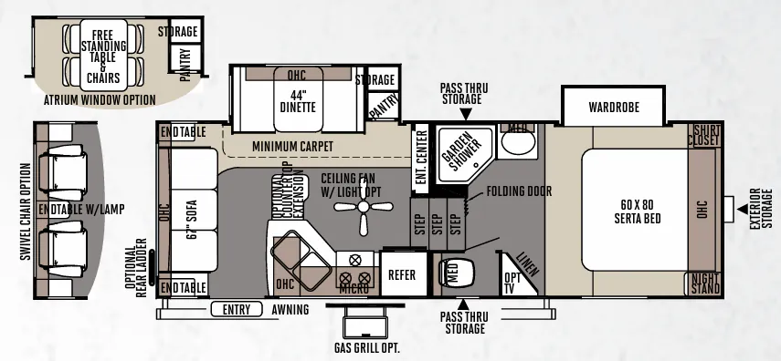 Forest River Rockwood Signature Ultra Lite 8244WS floor plan