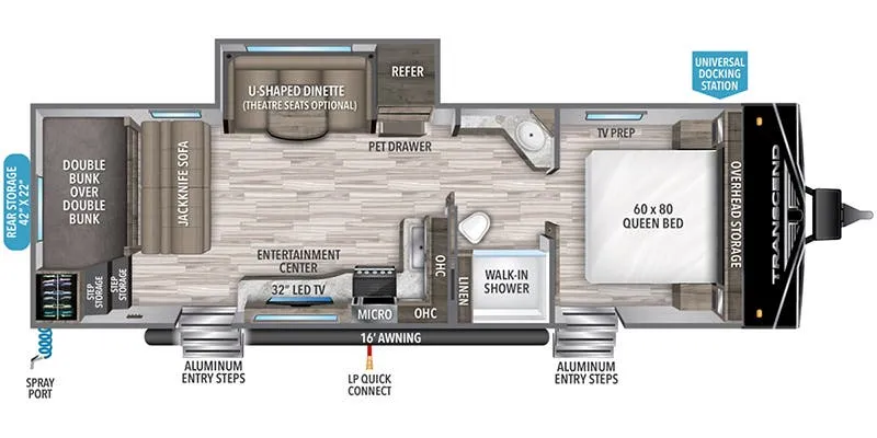 2023 Grand Design Transcend Xplor 265BH floor plan