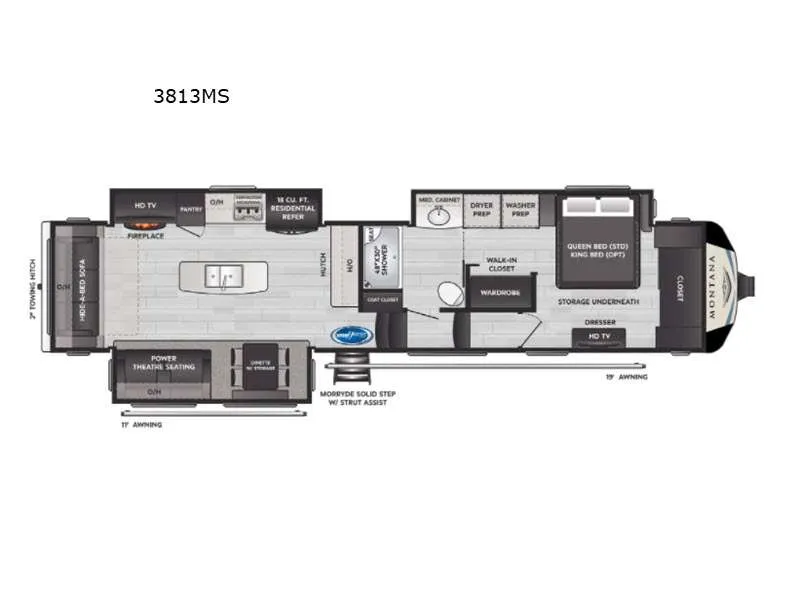 2021 Keystone Montana 3813MS floor plan