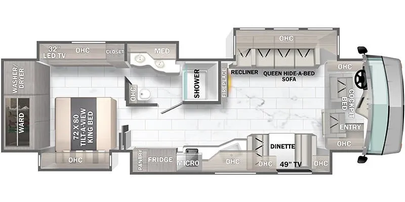 Forest River Berkshire XL 37A floor plan