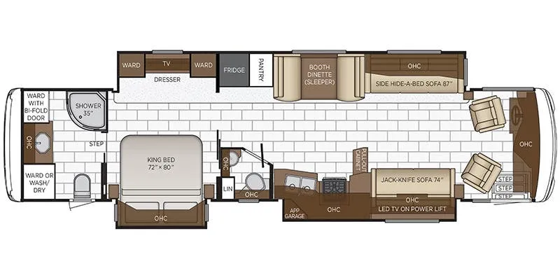 Newmar Ventana 4037 floor plan