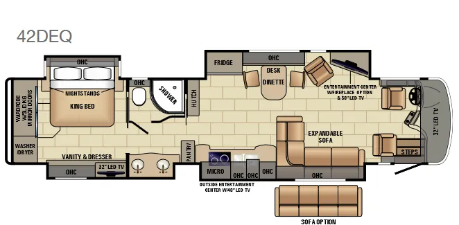Entegra Coach Aspire 42DEQ floor plan