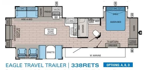 2017 Jayco Eagle 338RETS - Floor plan