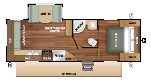Starcraft Autumn Ridge Outfitter 23RLS floor plan