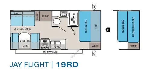 Jayco Jay Flight 19RD floor plan
