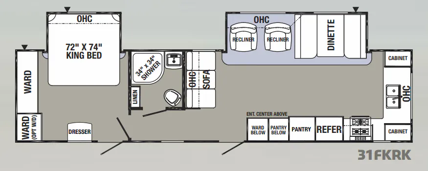 Palomino Puma 31FKRK floor plan