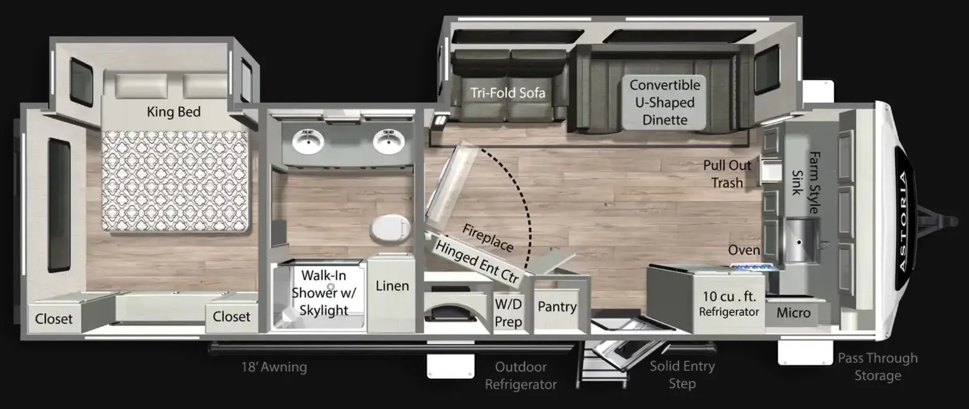 Dutchmen Astoria 2913FK floor plan