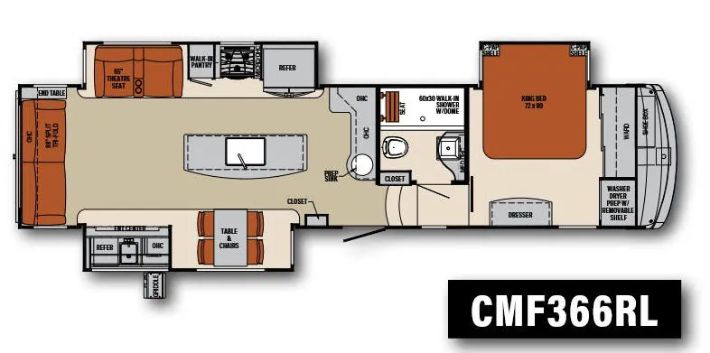 Palomino Columbus 1492 CMF366RL floor plan