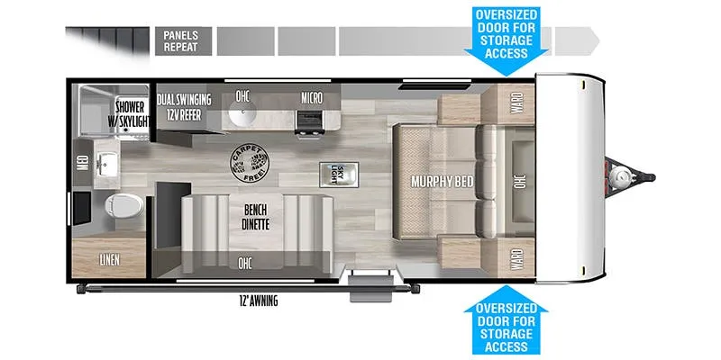 Forest River Wildwood FSX 167RBK floor plan