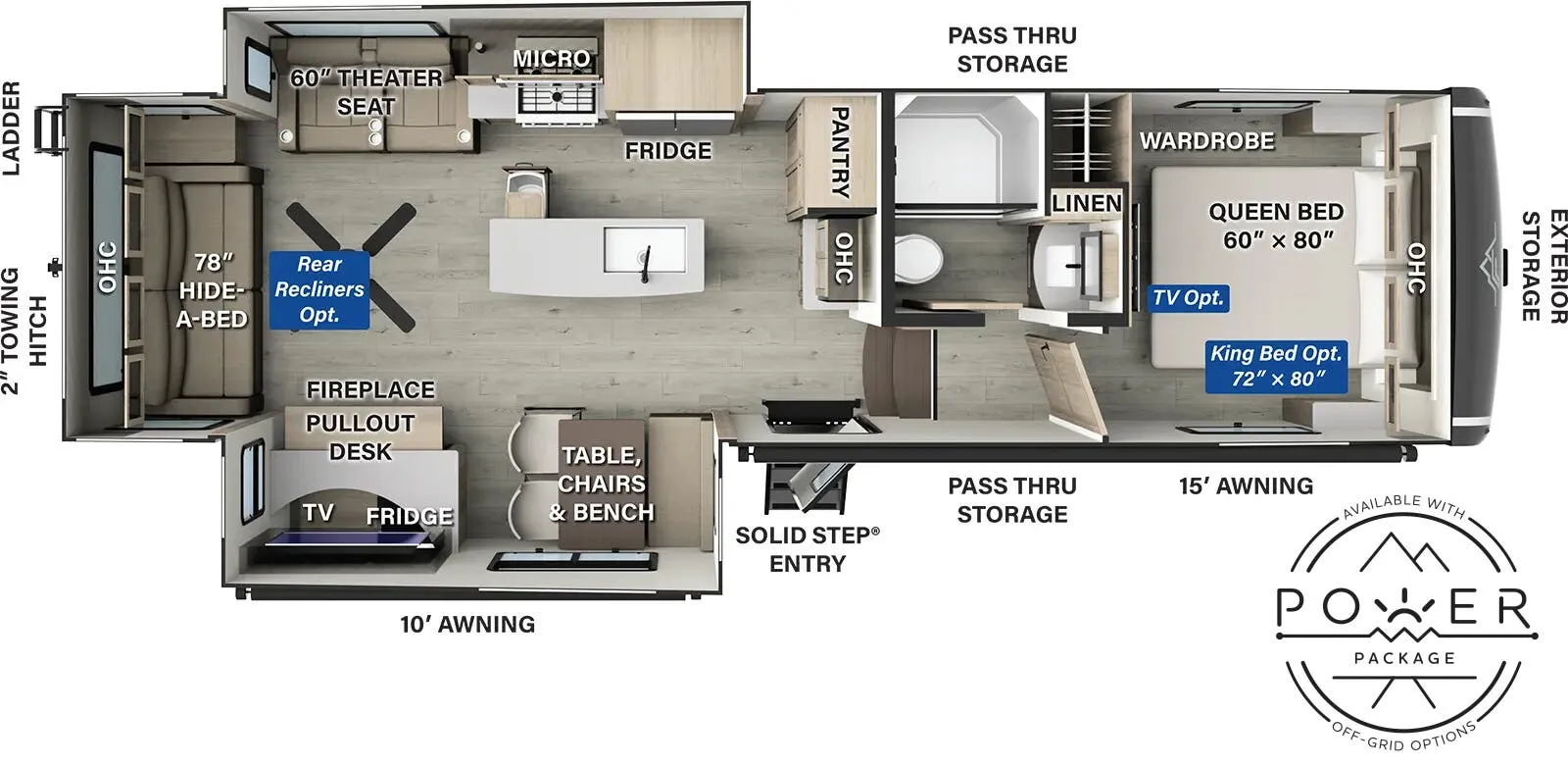 Forest River Flagstaff Classic F331RL floor plan