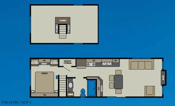 Canterbury RV Parkvue P38-FLFPL floor plan