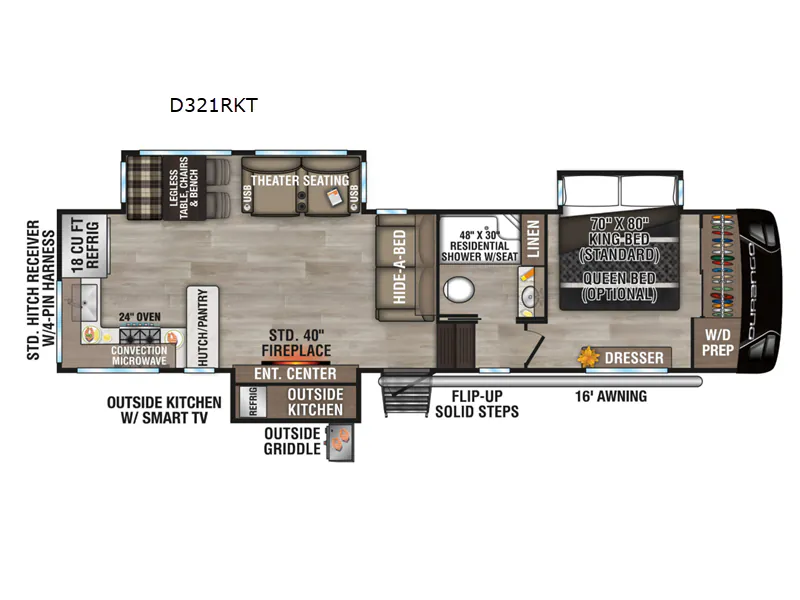 2025 Forest River Wildwood 22ERAS floor plan