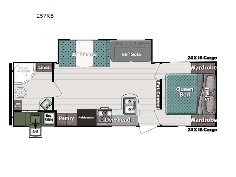 2026 Gulf Stream RV Ameri-Lite Ultra Lite 257RB - Floor plan