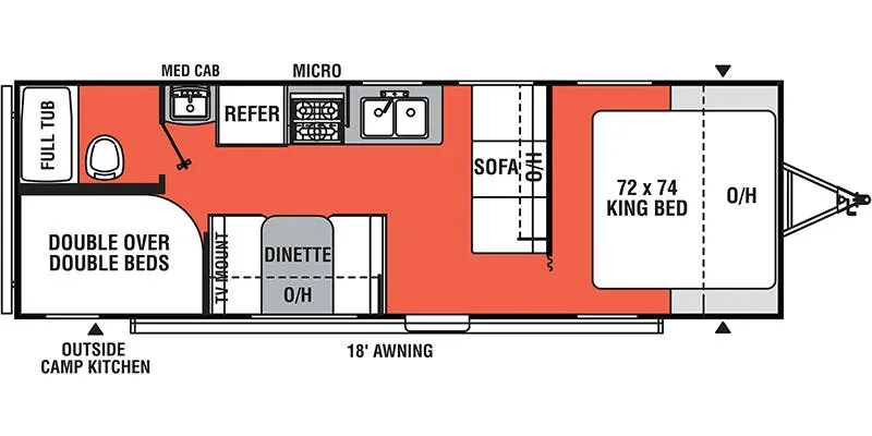 Forest River Independence Trail 262BH floor plan