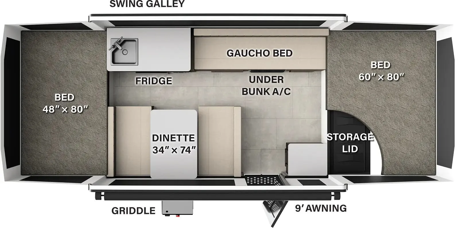 2026 Forest River Rockwood Freedom Series 1930FT - Floor plan