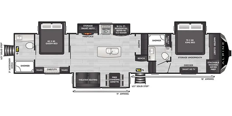 2024 Keystone Alpine 3912DS - Floor plan