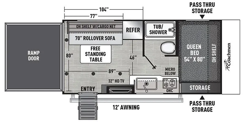 Coachmen Freedom Express Blast 17BLSE floor plan