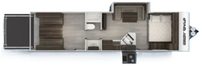 Forest River Cherokee Grey Wolf 27RR floor plan