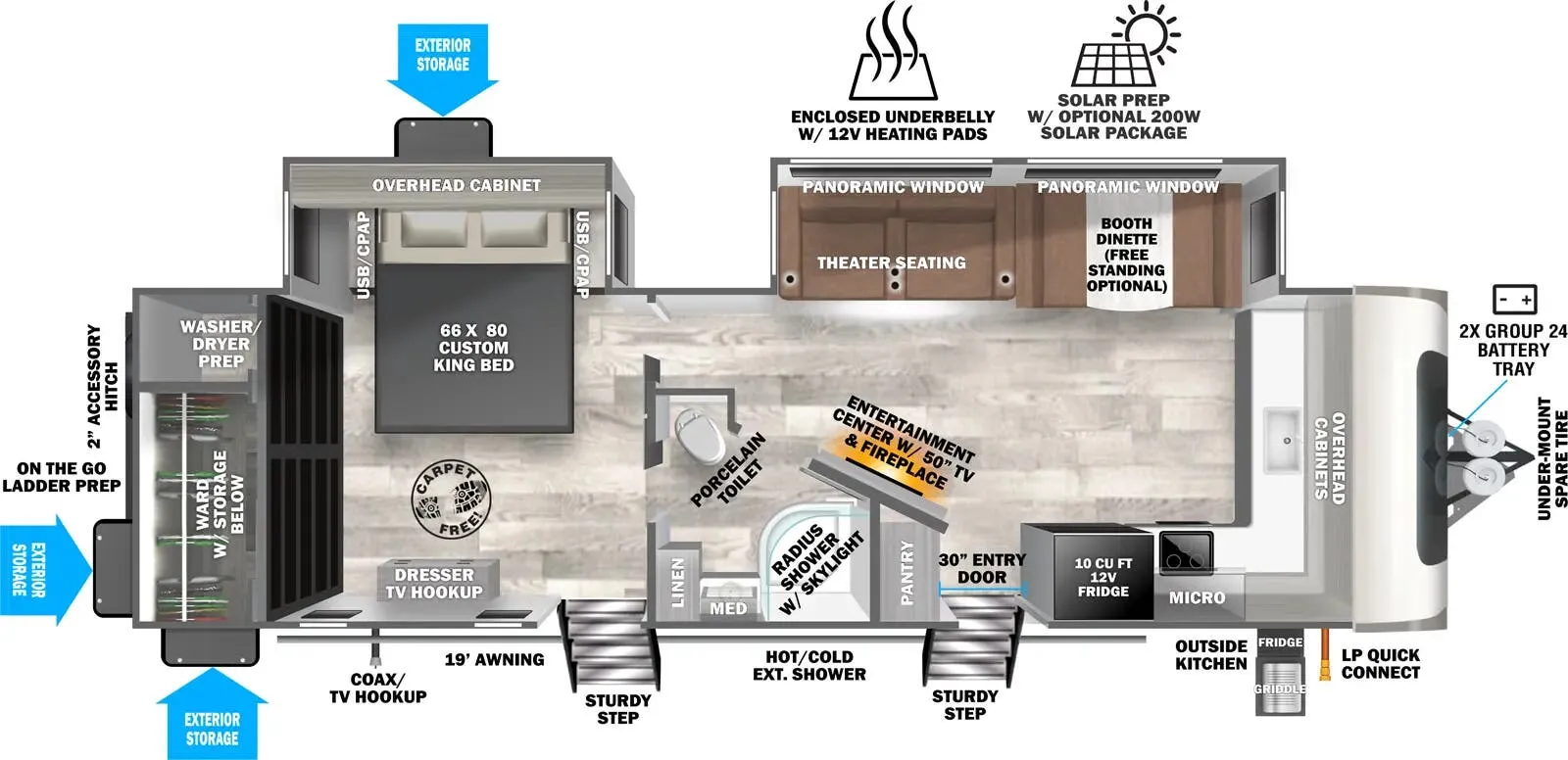 Forest River Salem Hemisphere 270FKS floor plan
