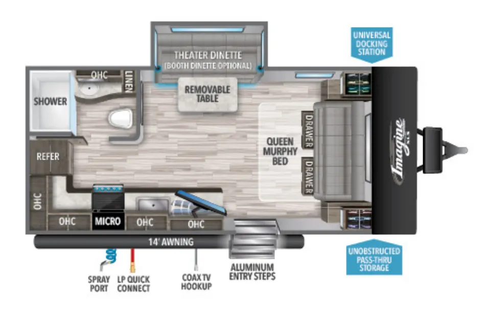 Grand Design Imagine XLS 17MKE floor plan