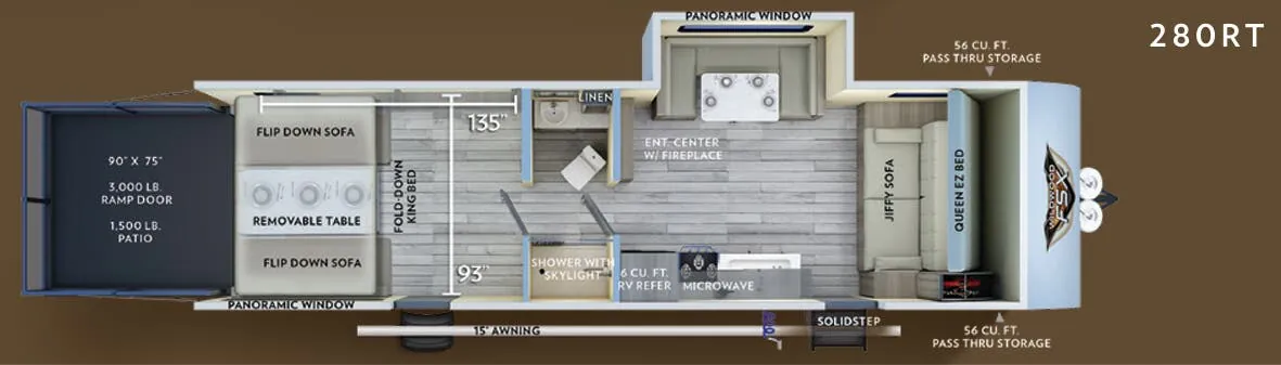 Forest River Wildwood FSX 280RT floor plan