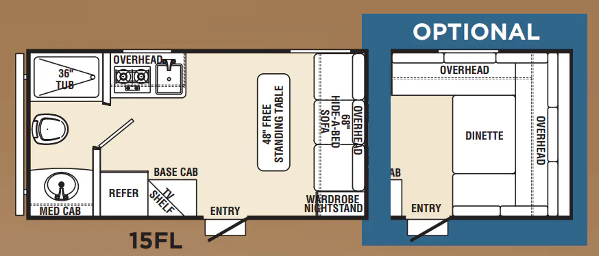 Forest River Viking 15FL floor plan