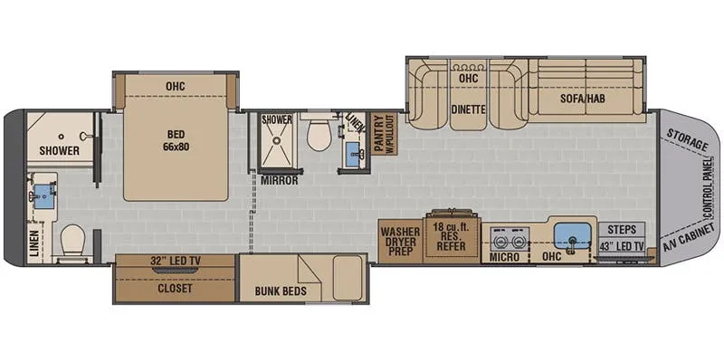 Renegade RV XL X45BBC floor plan