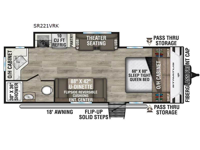 2025 Venture RV Stratus SR221VRK - Floor plan