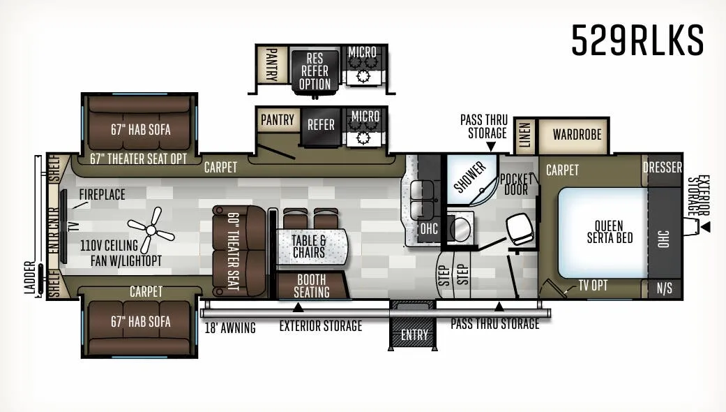 Forest River Flagstaff Super Lite 529RLKS floor plan