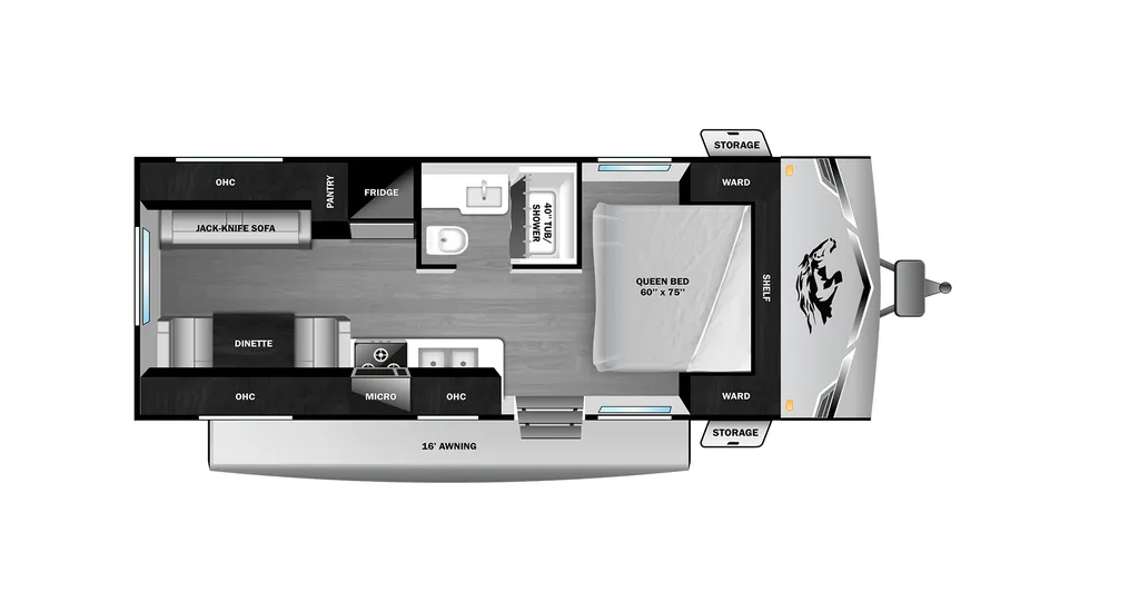 2027 Highland Ridge Open Range Colt 21QB floor plan