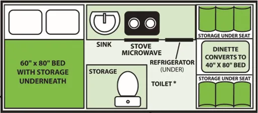 Aliner Expedition Mattress floor plan