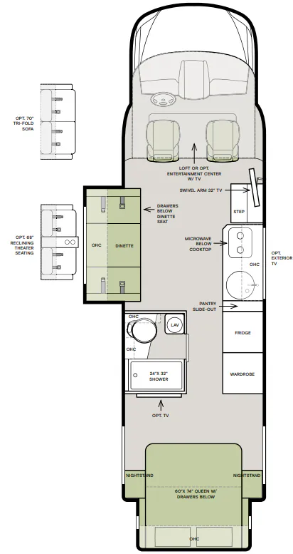 Tiffin Wayfarer 25 QW floor plan