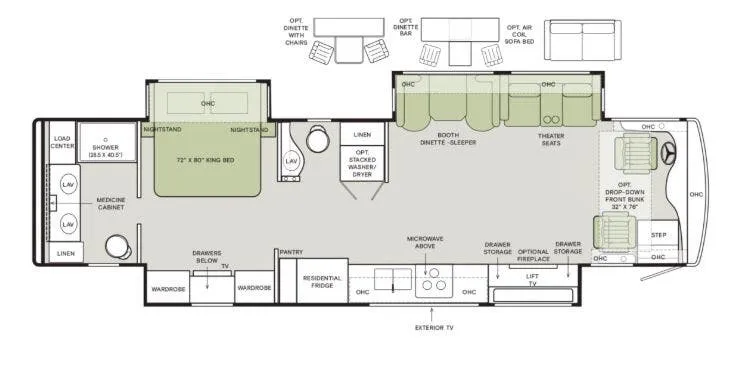 2026 Tiffin Byway 38 CL floor plan
