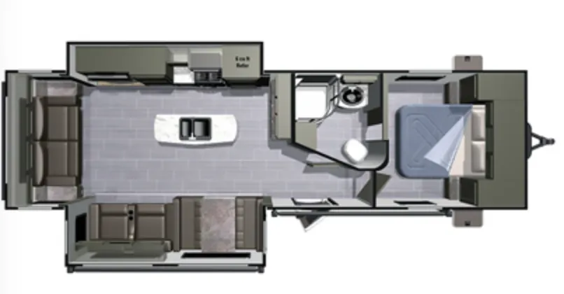 2018 Highland Ridge RV OPEN RANGE 2910RL - Floor plan