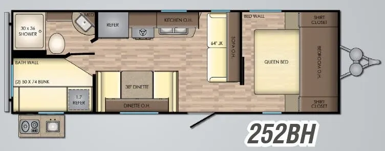 CrossRoads Zinger Lite 252BH floor plan