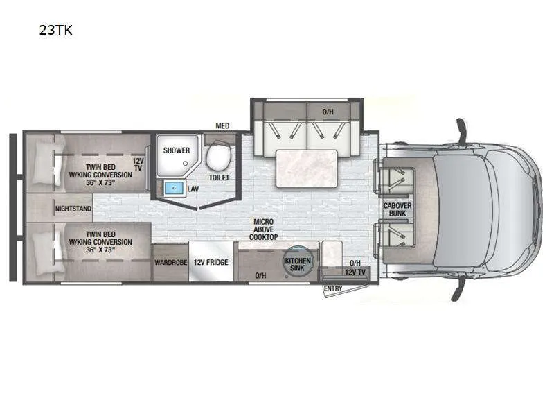 2026 East to West Alita 23TK floor plan