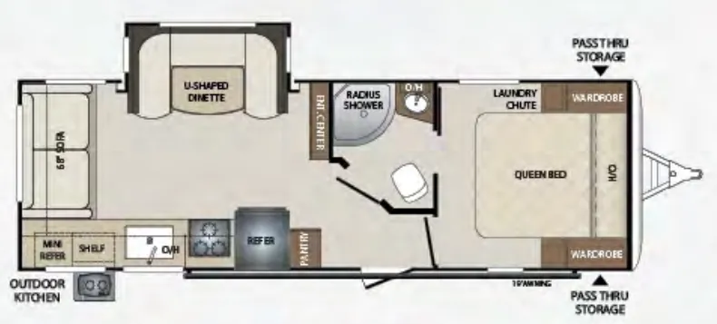 Keystone Bullet 257RSSWE floor plan