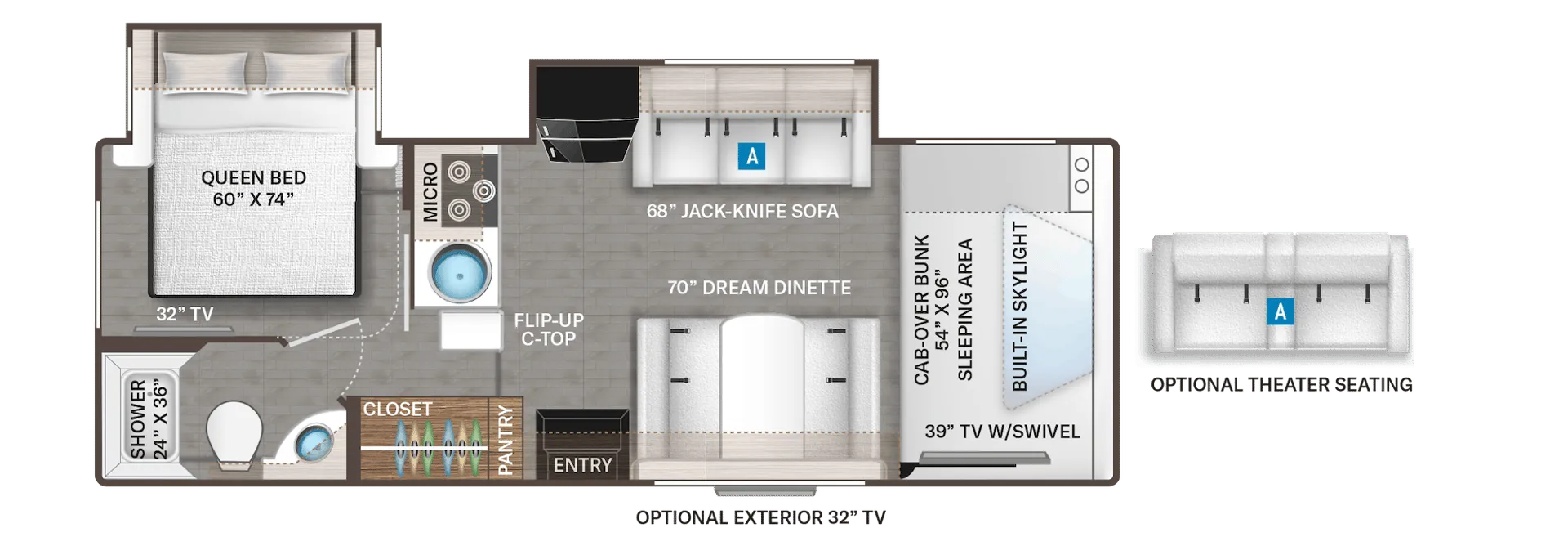 Thor Motor Coach Echelon LC26 floor plan