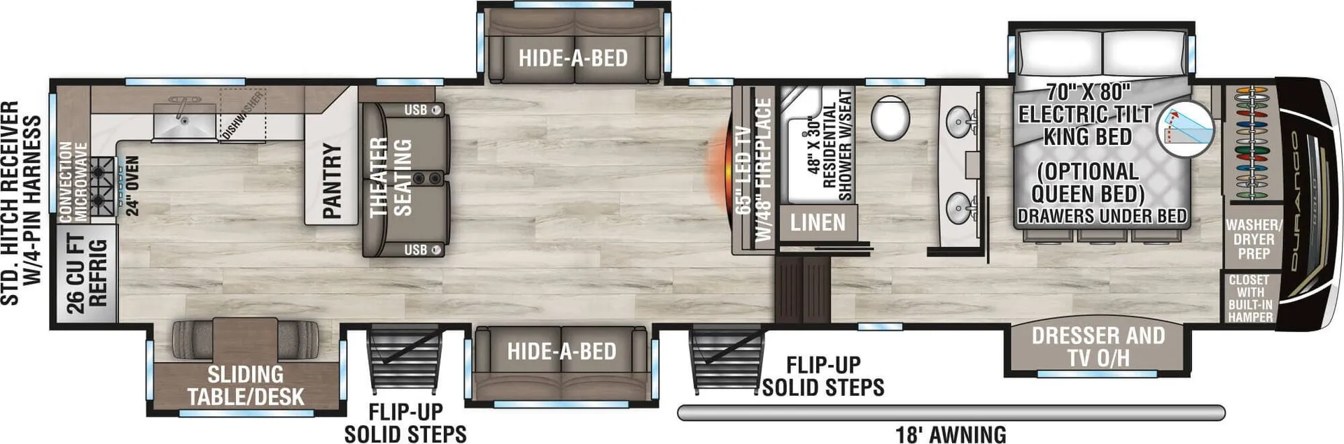 K-Z Durango Gold G391RKF floor plan