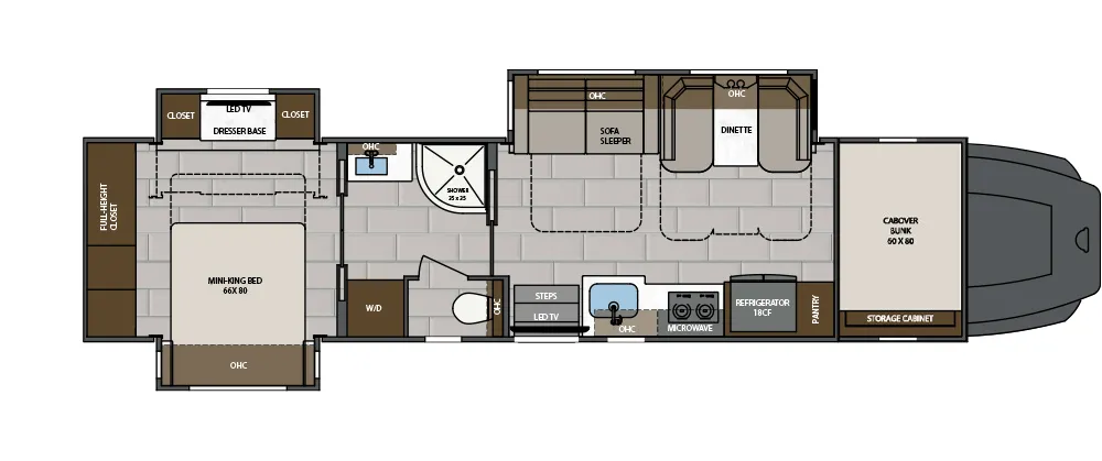 Renegade RV Classic 41CRW floor plan