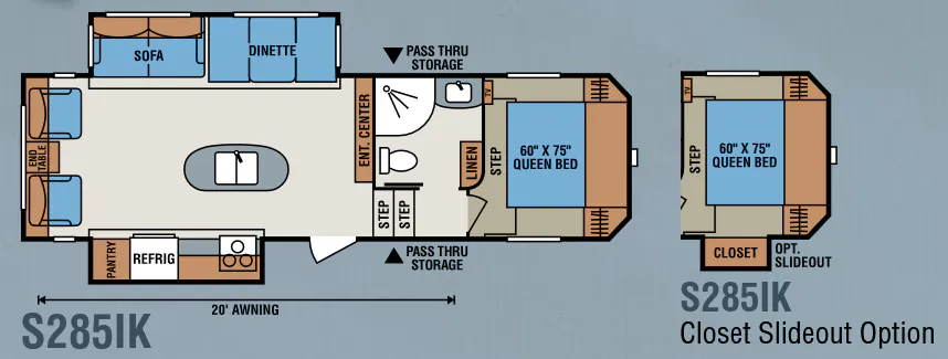 K-Z Sportsmen S285IK floor plan